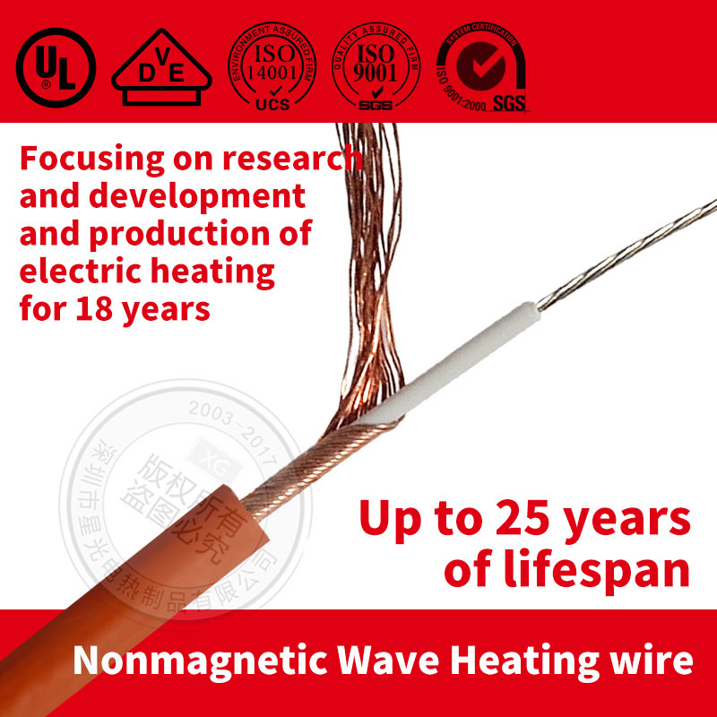 Mattress no-magnetic wave heating wire